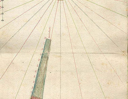 Portuguese map of Brazilian coast from the 1500s.