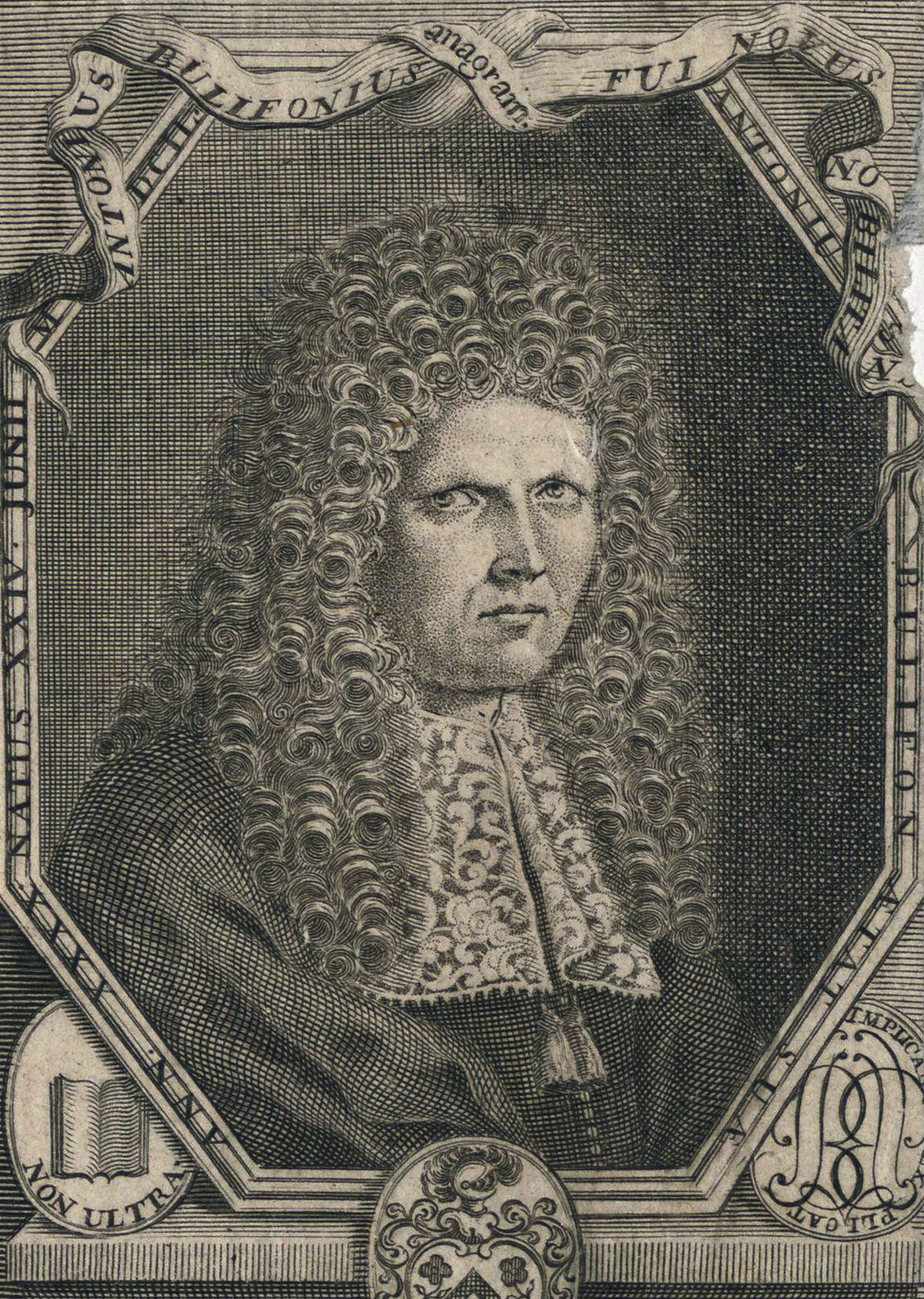 Portrait of Antonio Bulifon, published by his son, Nicola Bulifon, 1703-04. Rijksmuseum. Public Domain.