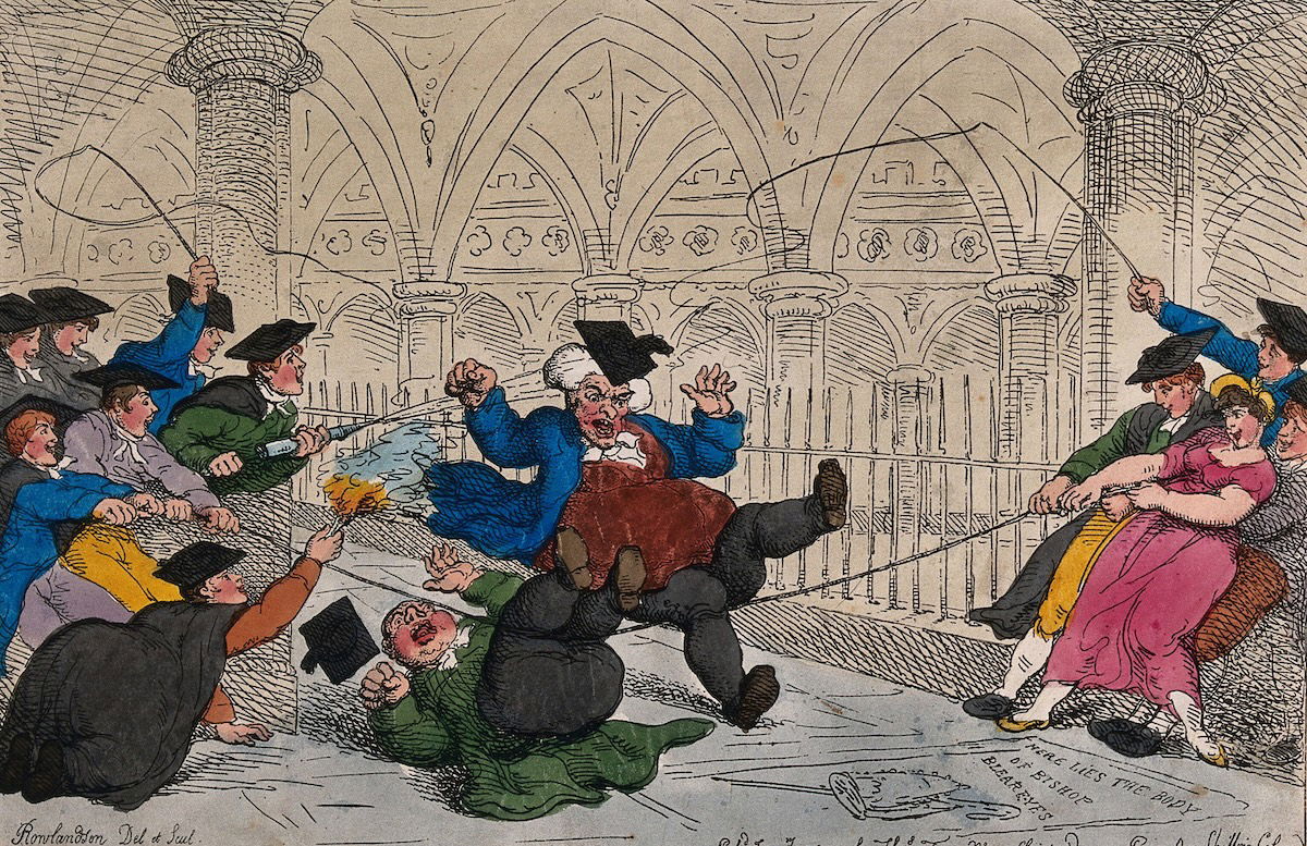 ‘College Pranks’, Thomas Rowlandson, 1811. Wellcome Collection. Public Domain.