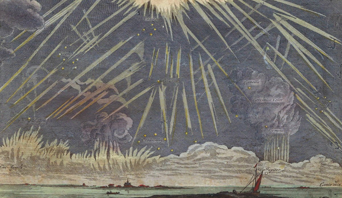 Celestial phenomena observed on 16 November 1729, by Conrado Zumbach de Croesvelt, early 18th century. Rijksmuseum. Public Domain.