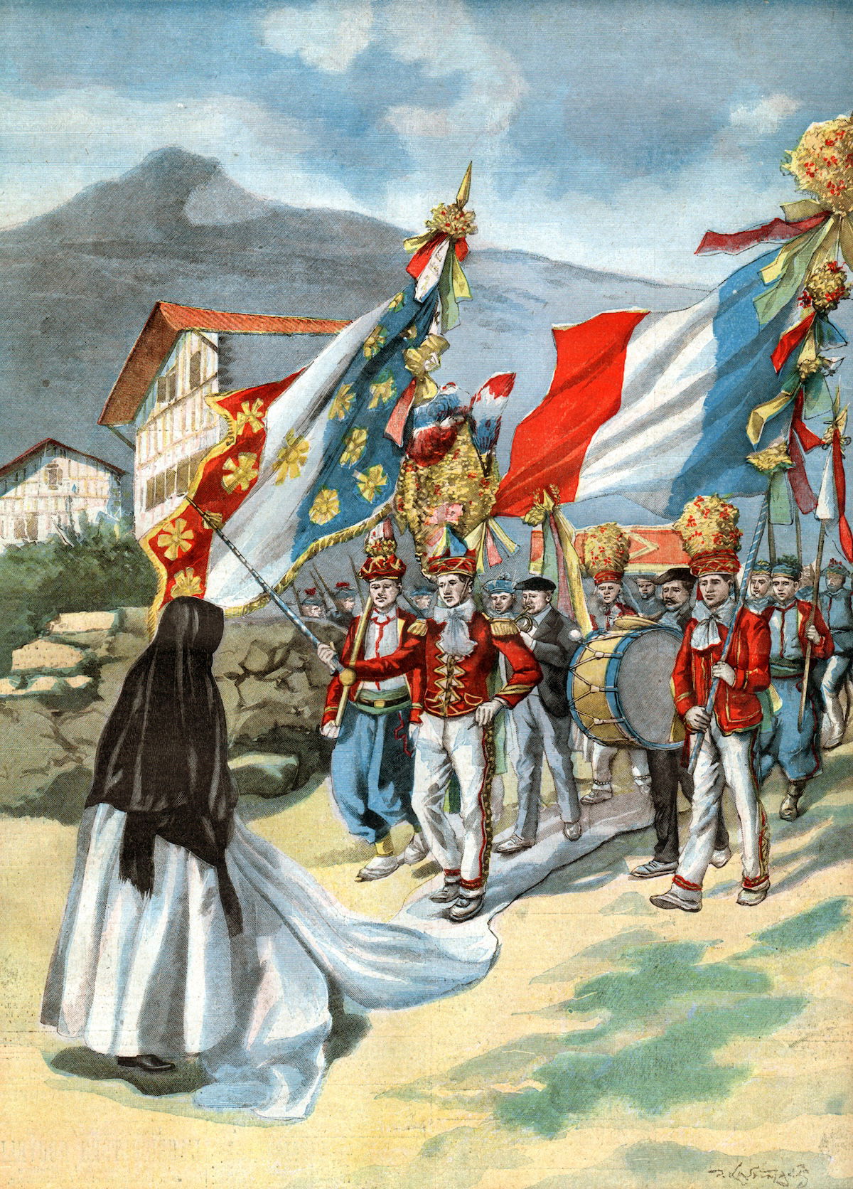 The Corpus Christi Festival, illustration from Le Petit Parisien, 2 July 1905. CCI/Bridgeman Images.