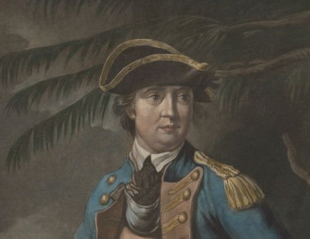 Benedict Arnold, as a colonel in the Continental Army and hero of the Revolutionary War, by Thomas Hart, 1776. Prints, Drawings and Watercolors from the Anne S.K. Brown Military Collection. Brown Digital Repository. Brown University Library. Public Domain
