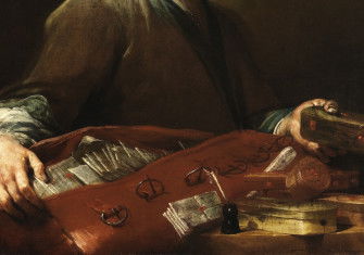 Der Briefträger, Giuseppe Maria Crespi, 1725-30. Staatliche Kunsthalle, Karlsruhe. Public Domain.