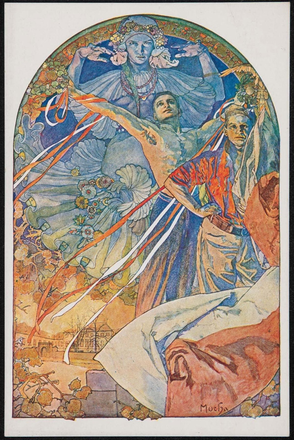 A poster for the VIII Sokol Festival Prague, Alphonese Mucha, 1925. Museum of Fine Arts, Boston. Public Domain.
