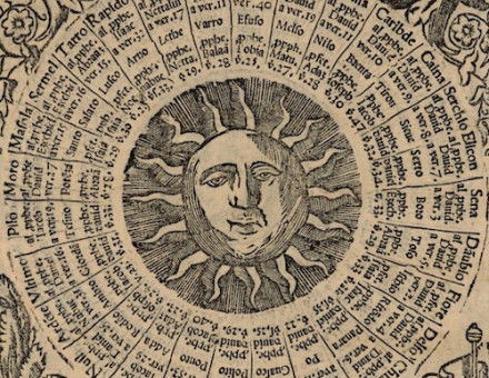 A page from Libro de la ventura, by Lorenzo Spirito, 1547. Bayerische Staatsbibliothek, Munich. Public Domain.