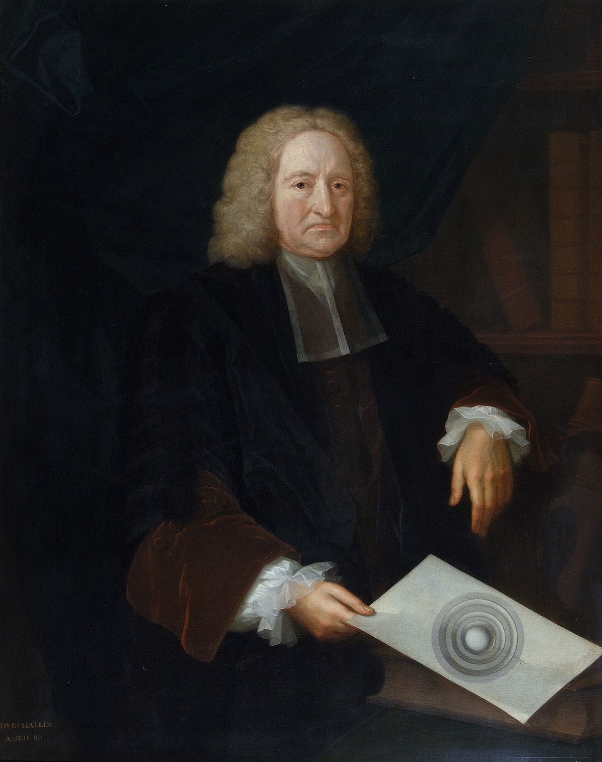 Portrait of Edmond Halley by Michael Dahl, 1736. The Royal Society.