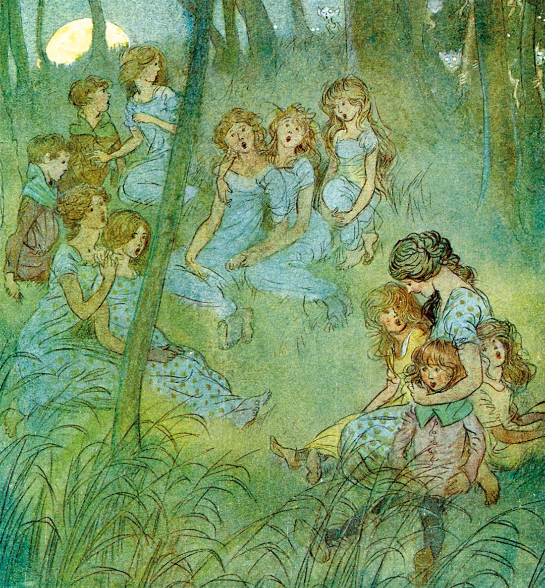 ‘And nightly meadow-fairies, look you sing’: illustration for Shakespeare’s The Merry Wives of Windsor, by Hugh Thomson, 1910. © Bridgeman Images.