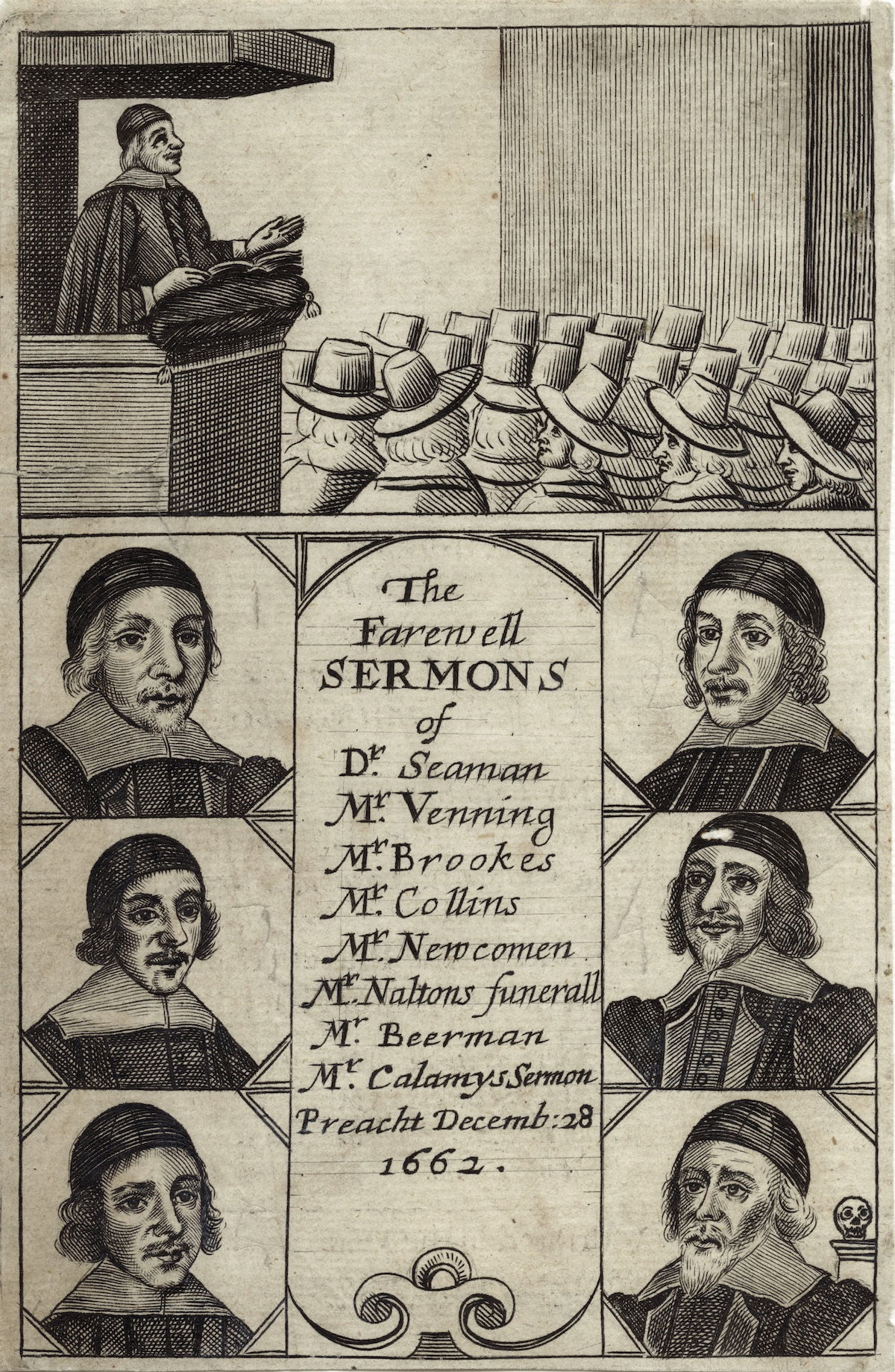 ‘The Farewell Sermons of..., Preacht Decemb: 28 1662’, unknown artist, c.1662. National Portrait Gallery London.