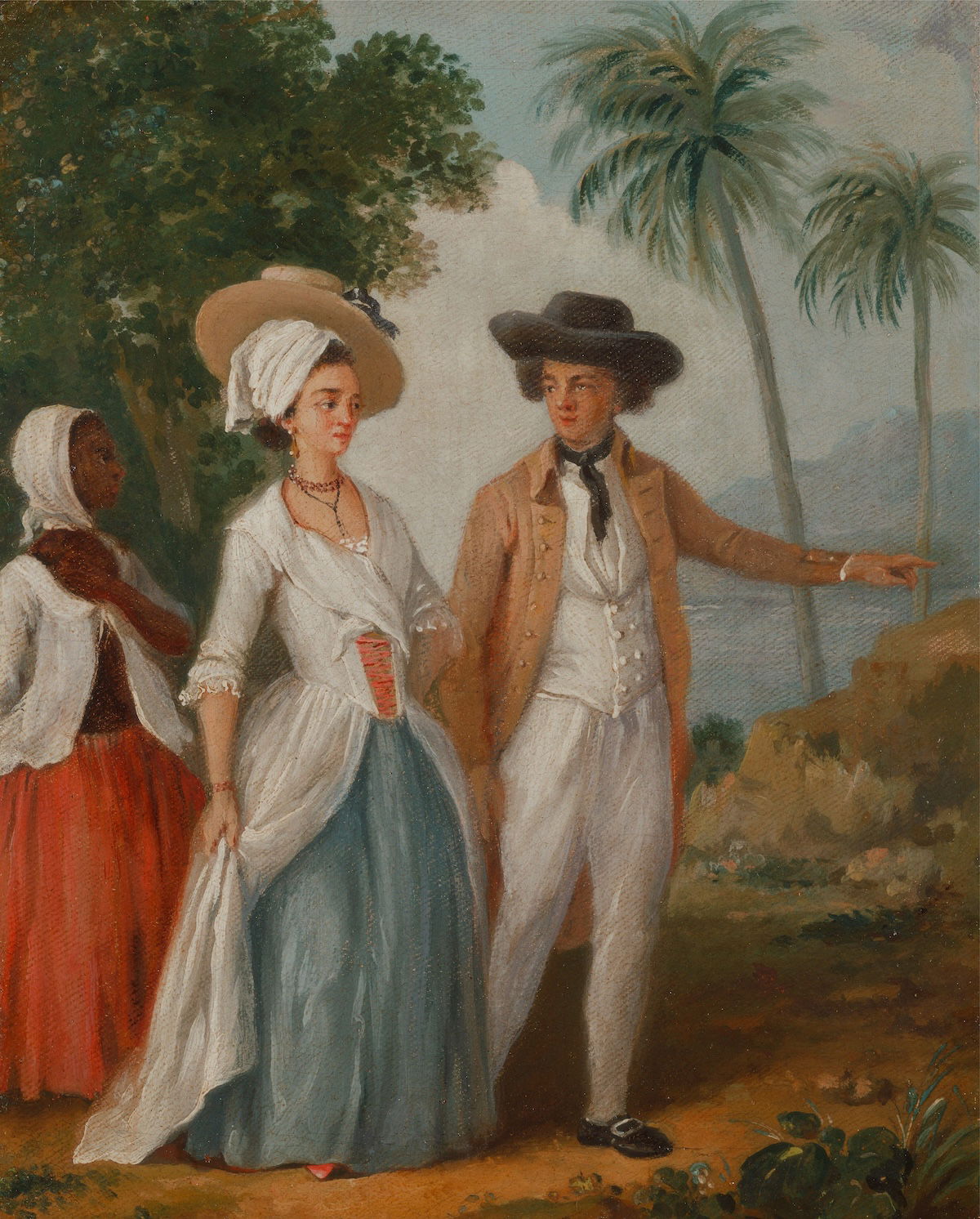 Planter and his Wife, with a Servant, Agostino Brunias, c.1780. Yale Center for British Art, Paul Mellon Collection. Public Domain.