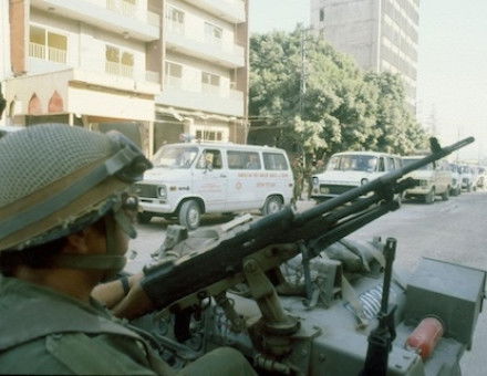 The Israel Defense Force advance into Lebanon, 1982. National Library of Israel. Public Domain.
