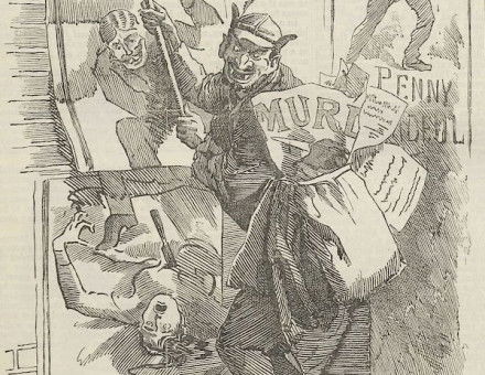 ’Horrible London: or, the pandemonium of posters‘ from Punch, 1888. Universitätsbibliothek Heidelberg. Public Domain.