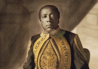 King Lewanika wearing the Victorian ambassador’s court uniform he wore to Edward VII’s coronation, 1902. Aberdeen City Council (Archives, Gallery & Museums Collection).