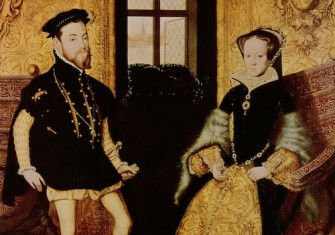 Mary I of England and Philip II of Spain, Hans Eworth, 1558. Bridgeman Images.