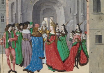 The Marriage of Louis de Blois and Marie de France, c. 1480-83, from the Chroniques. J. Paul Getty Museum. Public Domain.