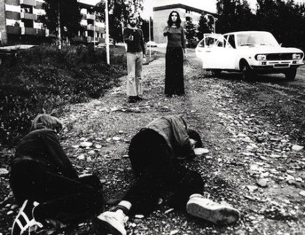 Reconstruction of the murder of Achmed Bouchiki in Lillehammer by Mossad, 1973. NTB/Alamy Stock Photo.