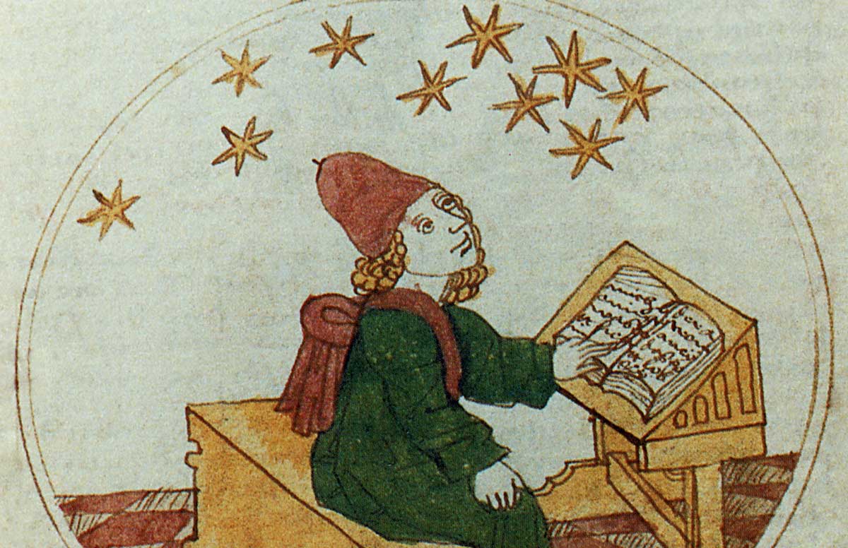 A medieval astrologer, Bavarian,  15th century © akg-images.