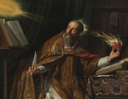 St Augustine receiving Divine Truth, by Philippe de Champaigne, c.1645. LACMA. Public Domain.