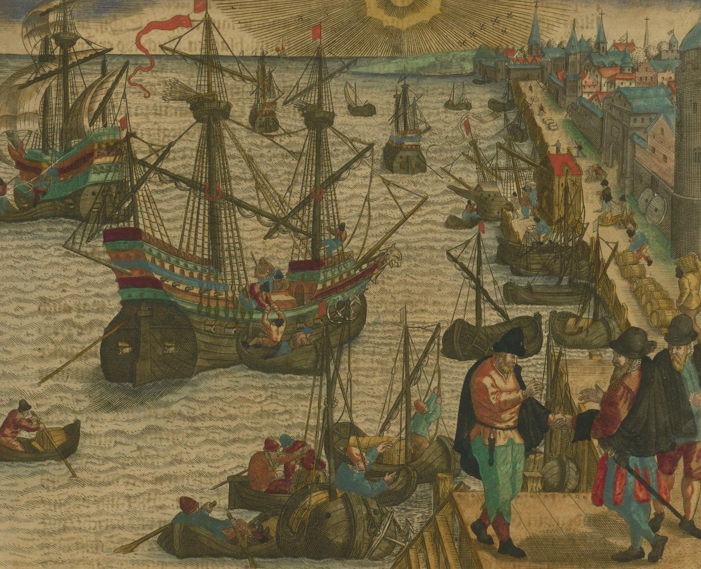 A ship departs Lisbon for Brazil, 1593. ©John Carter Brown Library, Box 1894, Brown University, Providence, R.I. 02912