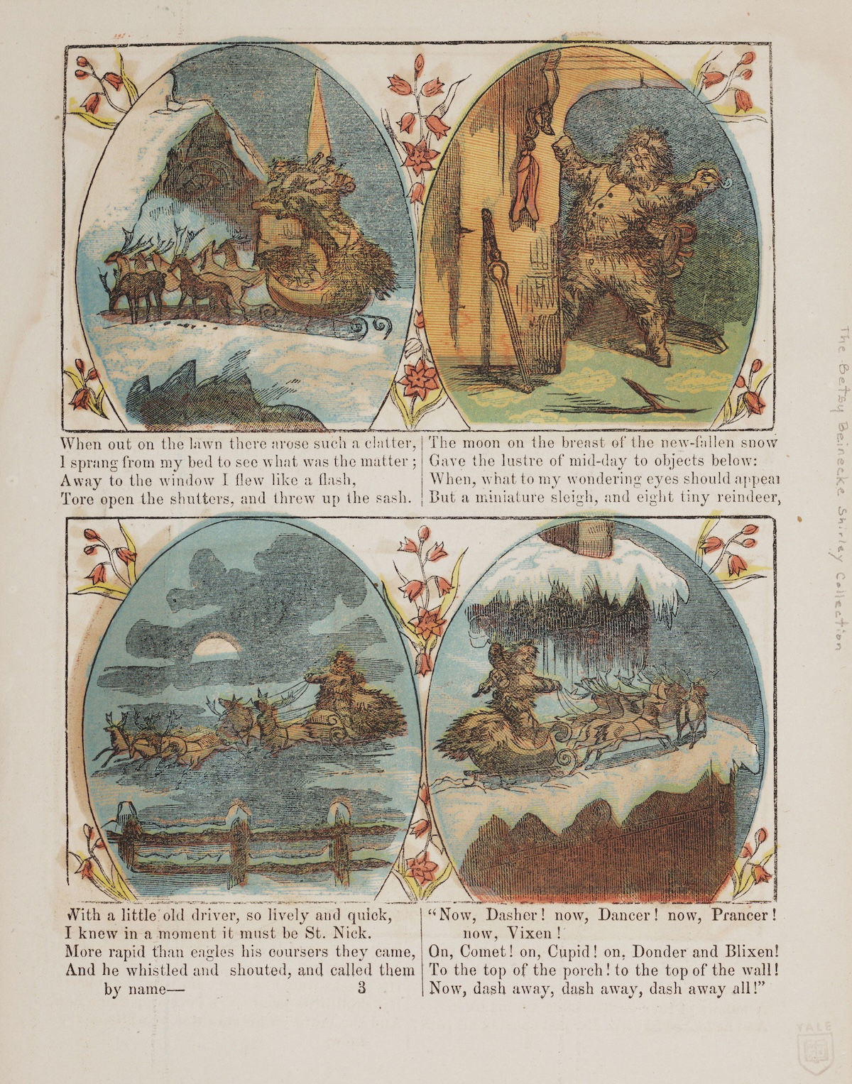 Visit of Saint Nicholas, Clement Clarke Moore, c.1850. Yale University Library. Public Domain.