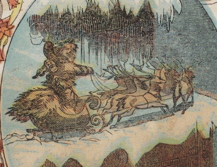 Visit of Saint Nicholas, Clement Clarke Moore, c.1850. Yale University Library. Public Domain.