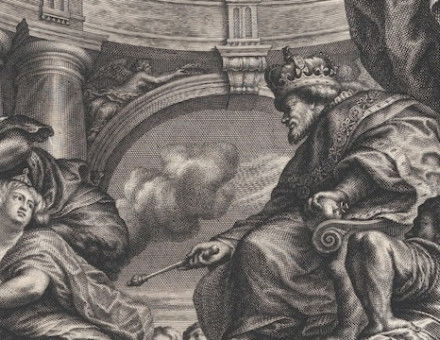 An allegorical scene showing the benefits of James I’s reign, by Simon Gribelin II after Peter Paul Rubes, 1720. Metropolitan Museum of Art. Public Domain.