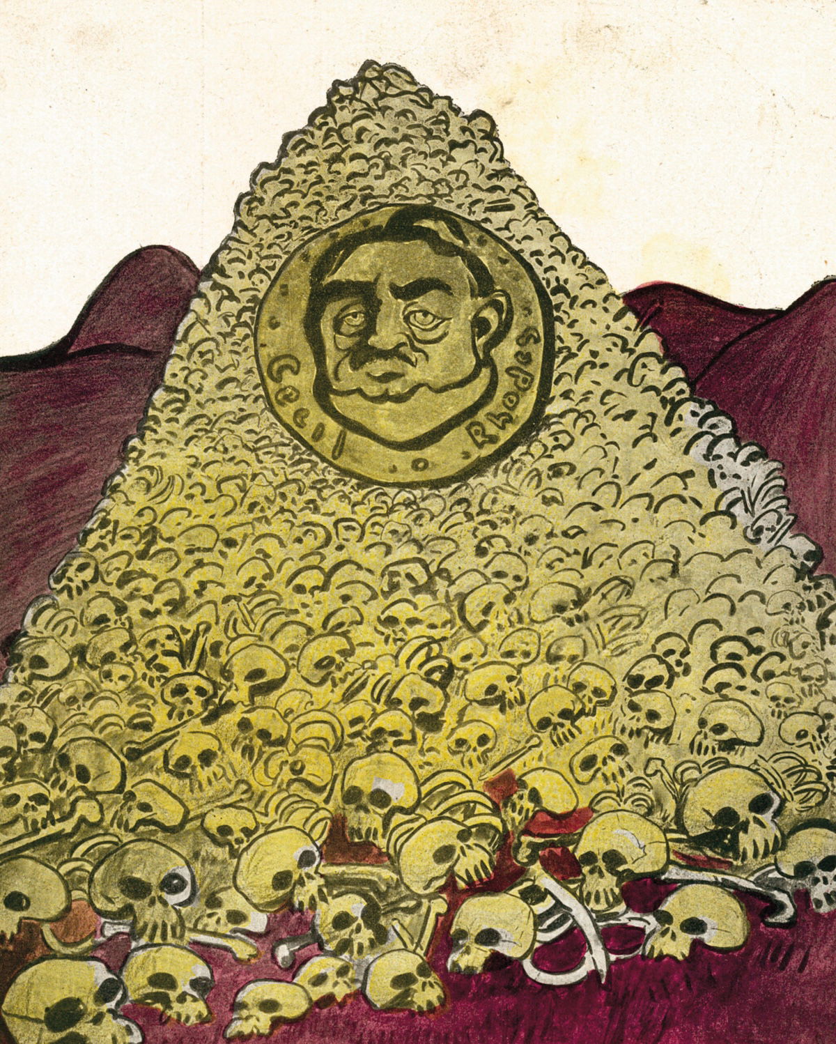 Cecil Rhodes and the Boer War, L’Assiette au Beurre, 28 June 1902. Caricadoc/Bridgeman Images.