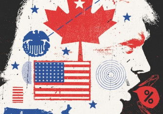 Trump on Canada illustration © Ben Jones/Heart Agency.