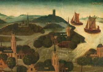 A panel depicting Saint Elizabeth’s Day Flood of 19 November 1421, c.1490-95. Rijksmuseum. Publivc Domain.
