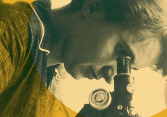 A Beyond Curie – March for Science poster celebrating Rosalind Franklin, by Amanda Phingbodhipakkiya (CC BY 4.0).