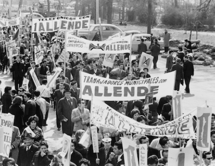 A demonstration in Santiago supporting the election of Salvador Allende, 5 September 1964. Library of Congress. Public Domain.